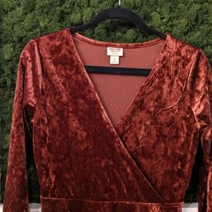 Mossimo Velvet burgundy dress